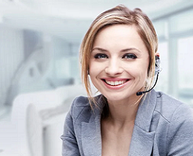 imagem com uma telefonista